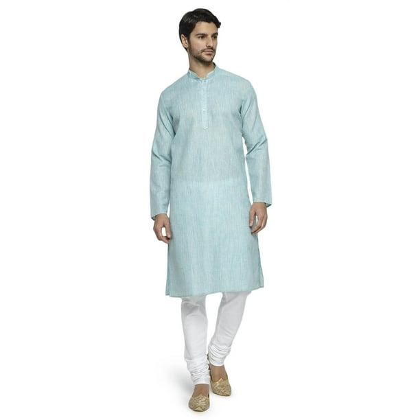 Multiple Colors WINTAGE Mens 100% Cotton Festive and Casual Short Indian Kurta Comfy Sleepset 